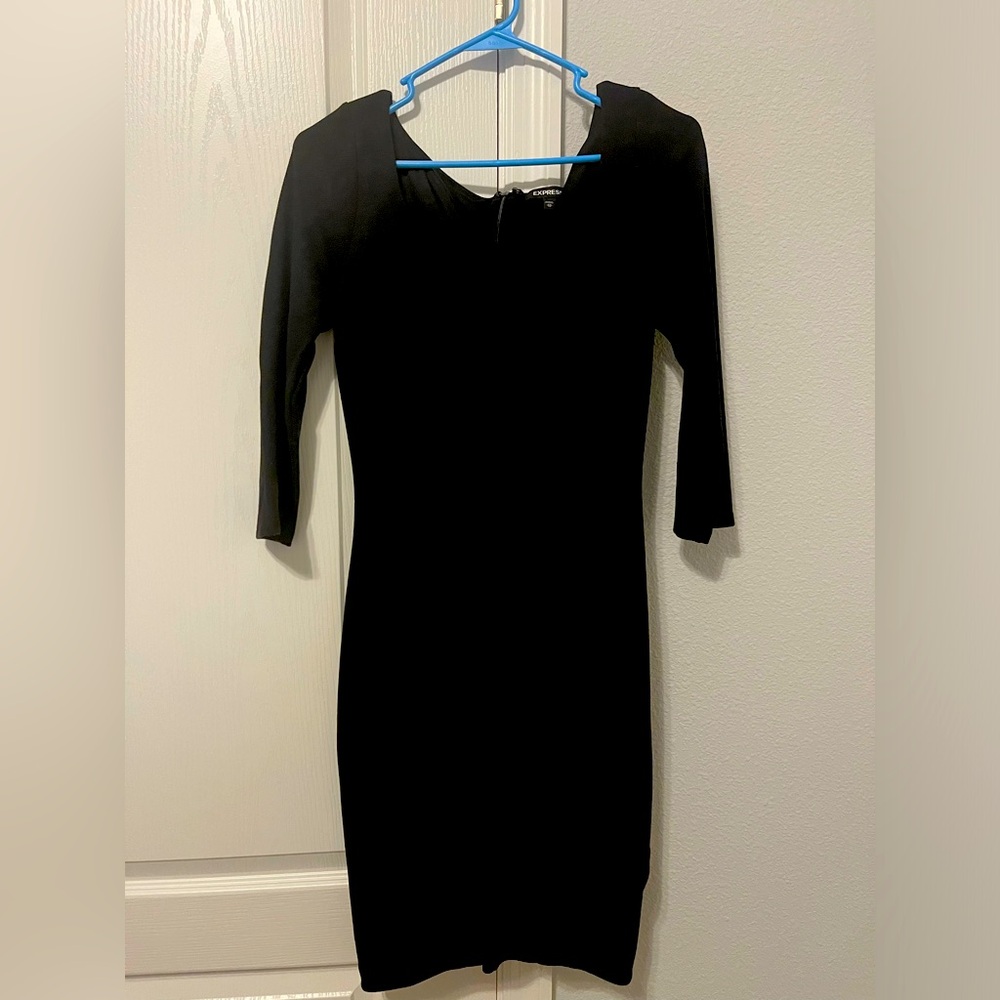 Express Business Casual Dress Very Thick with Slip inside 3/4 Sleeve Size XS